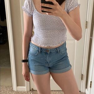 H&M Women Blue Denim Shorts